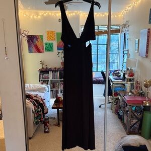 Free People Beach Side Cut Out Tie Back Cover Up Maxi Dress